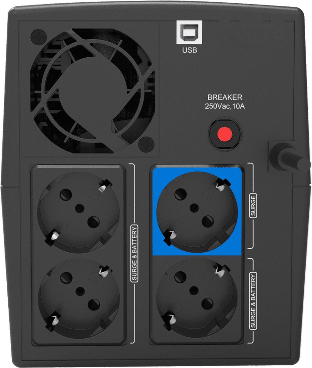 Phasak Sirius Ups Line-Interactive 1,56 Kva 900 W 4 Ac-Uitgang(En) - afbeelding 3