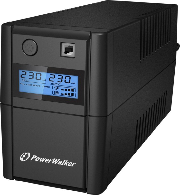 Powerwalker line interactive 850va l ups - Bluewalker PowerWalker VI 850SE LCD/IEC 850VA UPS (Black)