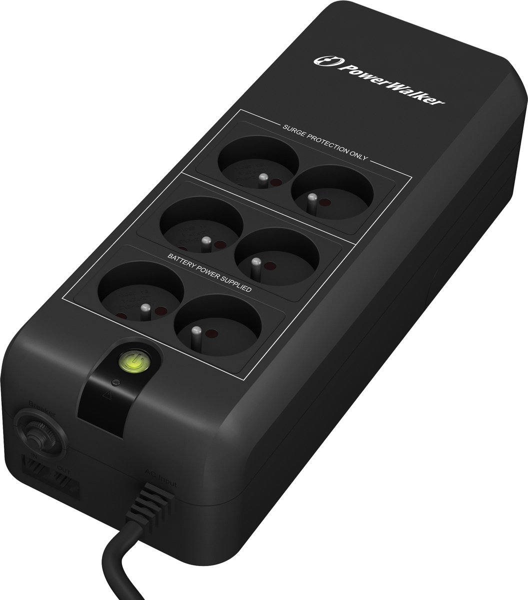 Off-Line 600VA / 300W UPS met 1x 12V 5Ah batterij en Schuko uitgangen - afbeelding 3