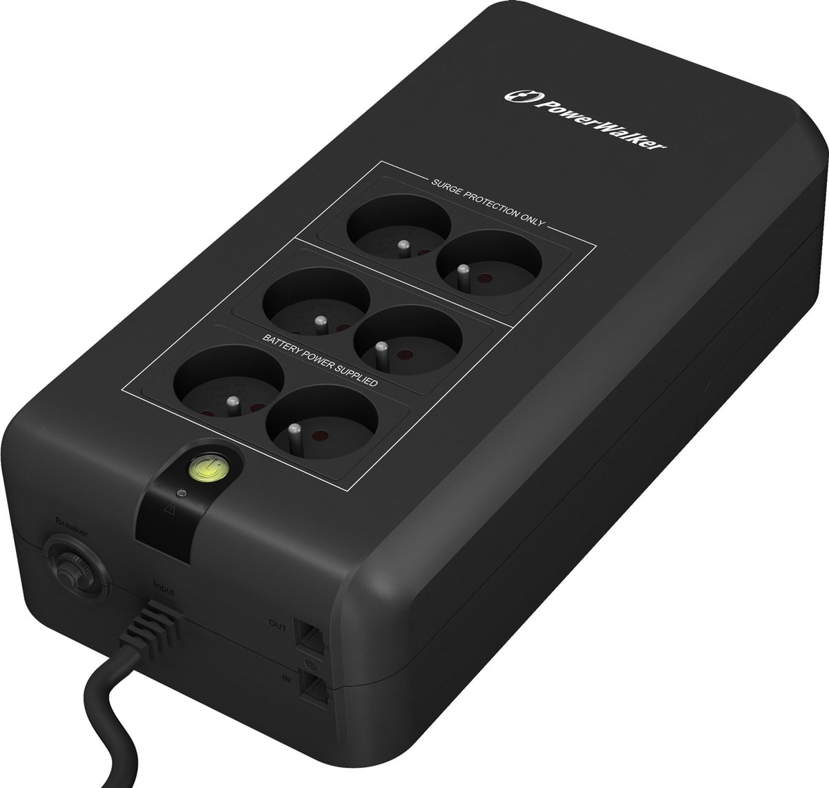 Off-Line 600VA / 300W UPS met 1x 12V 5Ah batterij en Schuko uitgangen - afbeelding 5