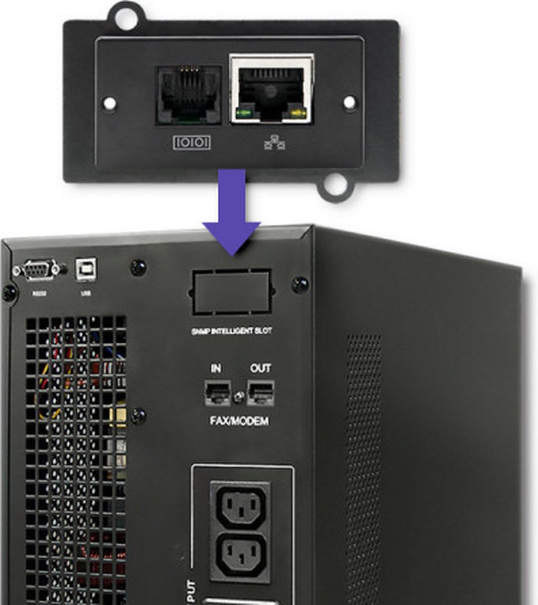 On-line UPS 3kVA 2.4kW Pure Sine Wave LCD USB - afbeelding 2