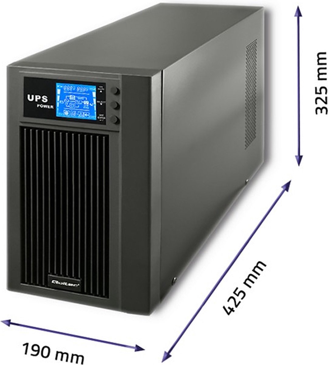 On-line UPS 3kVA 2.4kW Pure Sine Wave LCD USB - afbeelding 9