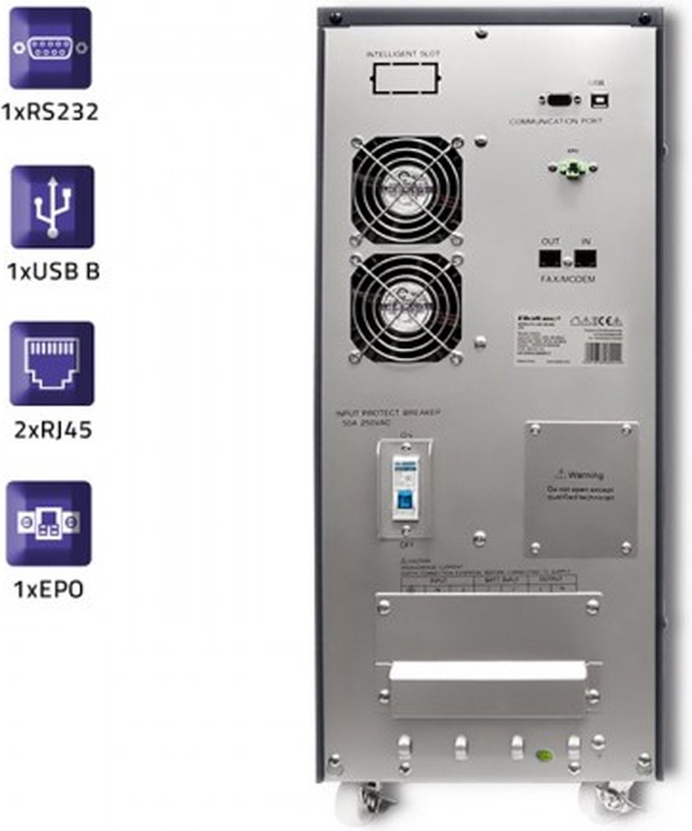 Ononderbroken Stroomvoorziening | Online | Zuivere Sinus | 10 Kva | 8 Kw | Lcd-Scherm | Usb. 10000VA UPS - afbeelding 5