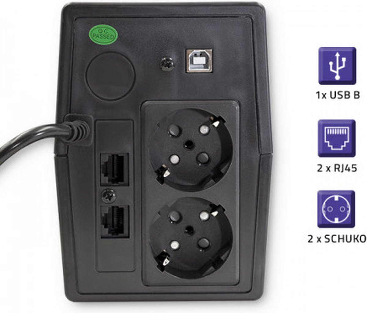 Ononderbroken Stroomvoorziening | Monoliet | 450 Va | 240W | Lcd-Scherm | Usb | Rj45 - afbeelding 5