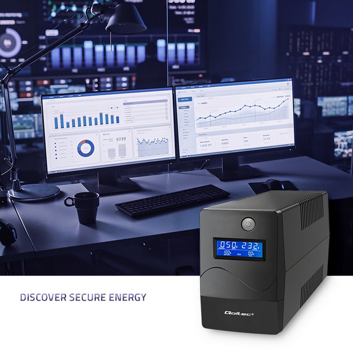 Ononderbroken Stroomvoorziening | Monoliet | 450 Va | 240W | Lcd-Scherm | Usb | Rj45 - afbeelding 8