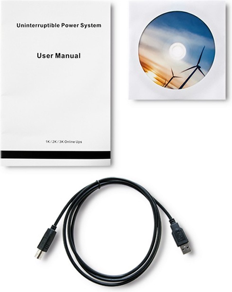 Ononderbroken Stroomvoorziening | Online | Zuivere Sinus | 1 Kva | 800W | Lcd-Scherm. 1000VA UPS - afbeelding 8