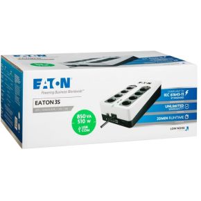 Eaton 3S850D 510W White 850VA UPS (Black) - afbeelding 3