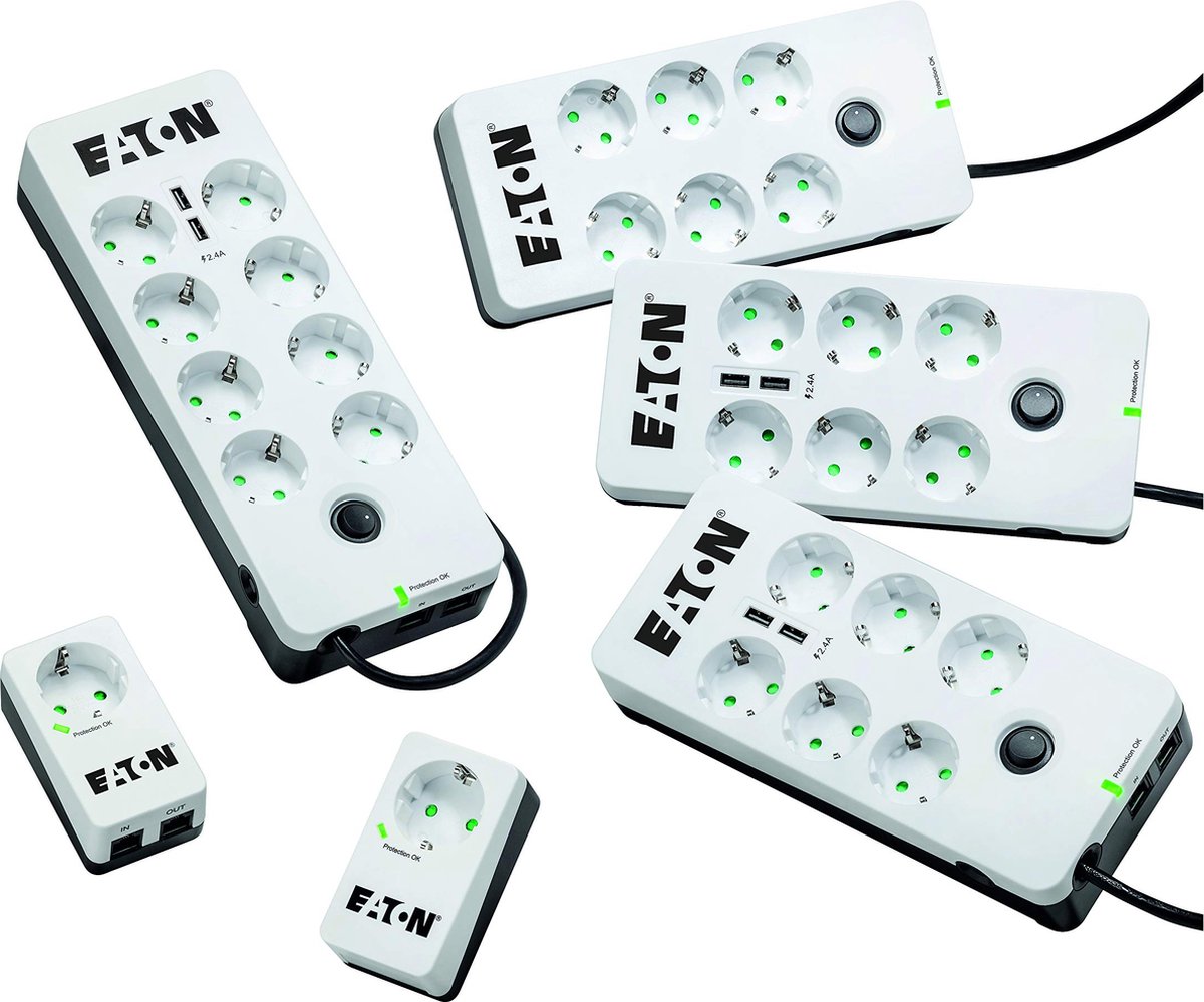 Eaton Protection Box PB6D 6-Outlet Surge Protector 2500W 2500VA UPS - afbeelding 4