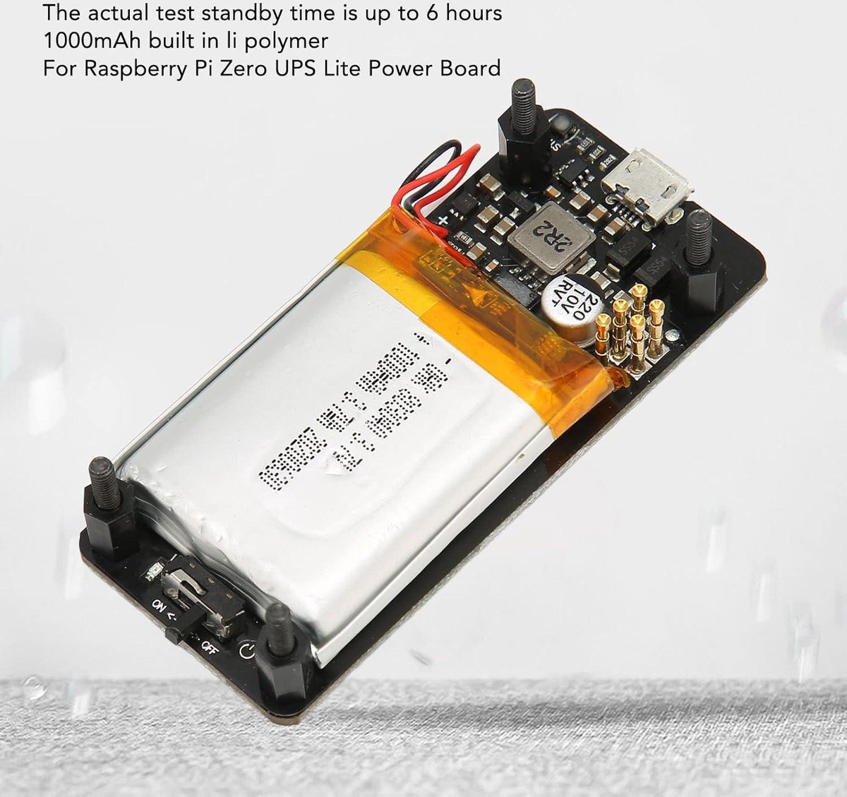 Aideepen Lite V1.2 Power HAT voor Raspberry Pi Zero 1000mAh 400mA 6VA UPS - afbeelding 3