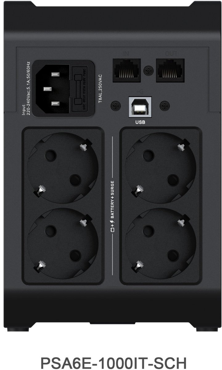 Vertiv Psa6E-1000It-Sch Ups Line-Interactive 1 Kva 525 W 4 Ac-Uitgang(En) - afbeelding 2