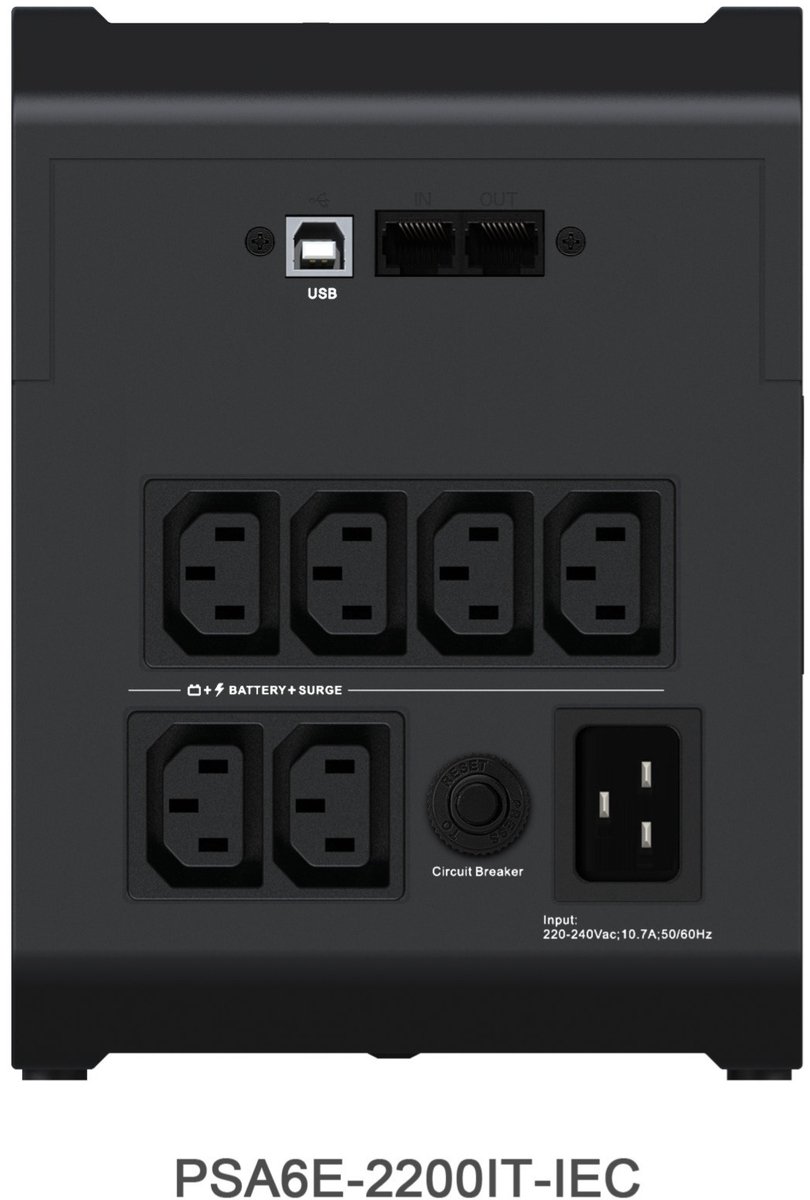 Vertiv Psa6E-2200It-Iec Ups Line-Interactive 2,2 Kva 1225 W 6 Ac-Uitgang(En) - afbeelding 2