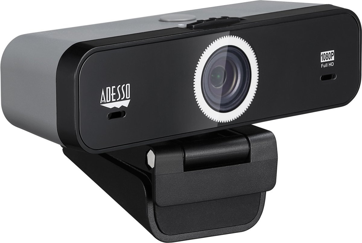 Adesso Cybertrack K1 Webcam 2,1 Mp 1920 X 1080 Pixels Usb 2.0 Zwart - afbeelding 2