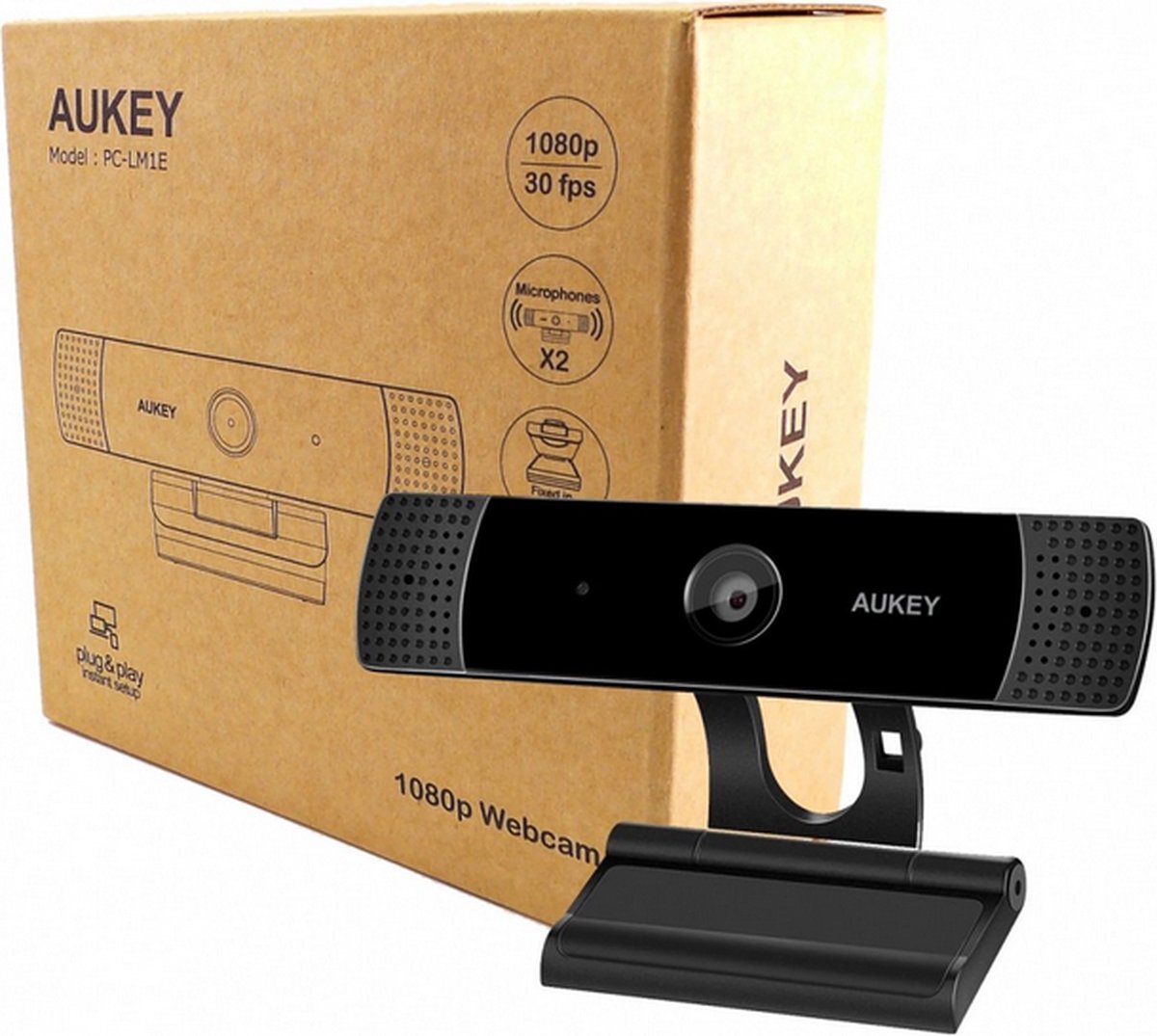 Aukey Pc-Lm1 1080P Full Hd Webcam Met Autofocus - afbeelding 7