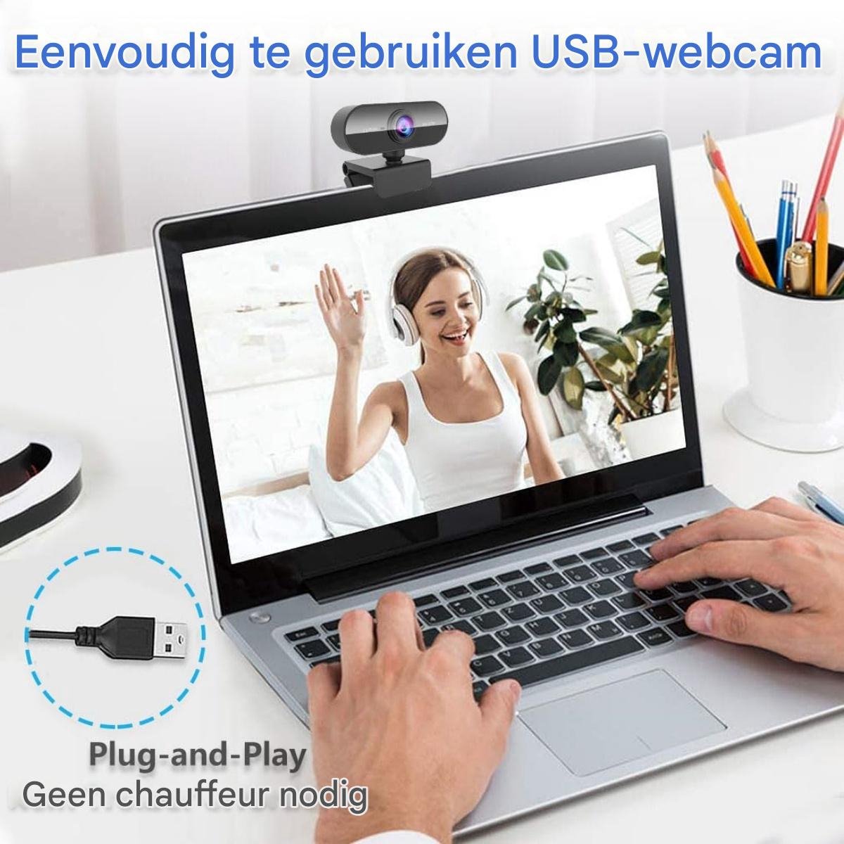 Computerwebcam 1080P Full HD - afbeelding 4