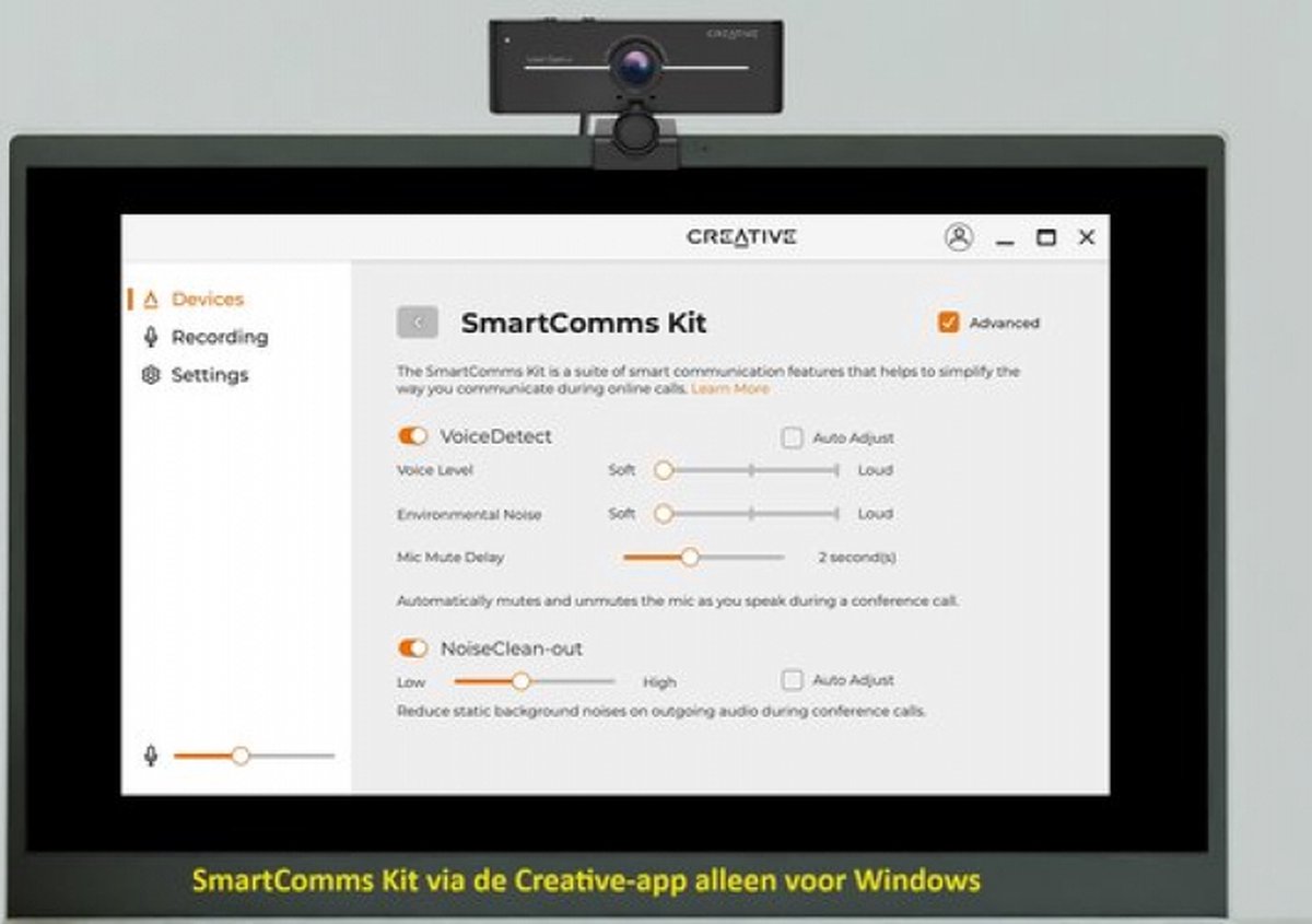 Creative Live! Cam Sync 4K - 4K Uhd Webcam Met Compensatie Van - afbeelding 10