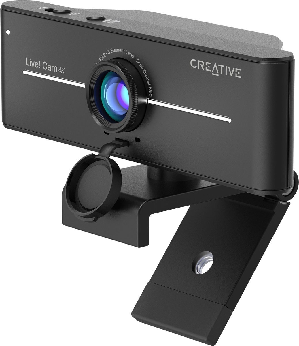 Creative Creative Live! Cam Sync 4K - 4K Uhd Webcam Met Compensatie Van Achtergrondverlichting En Ingebouwde Microfoons (Zwart)