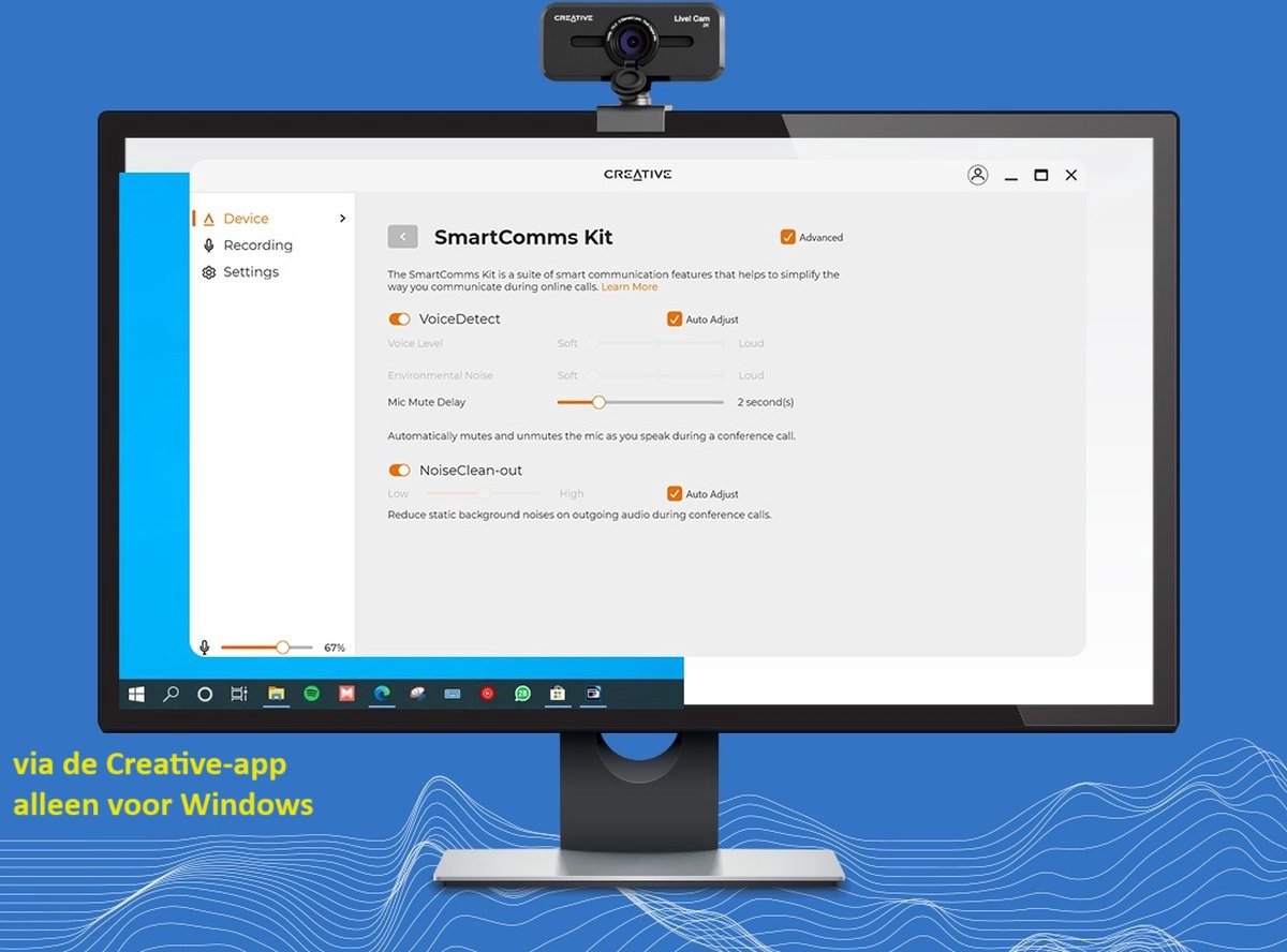 Creative Live! Cam Sync V3 - 2K Qhd Webcam Met 4X Digitale Zoom En Ingebouwde - afbeelding 2