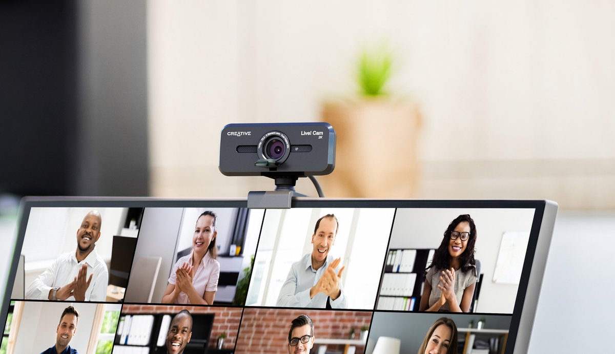 Creative Live! Cam Sync V3 - 2K Qhd Webcam Met 4X Digitale Zoom En Ingebouwde - afbeelding 4