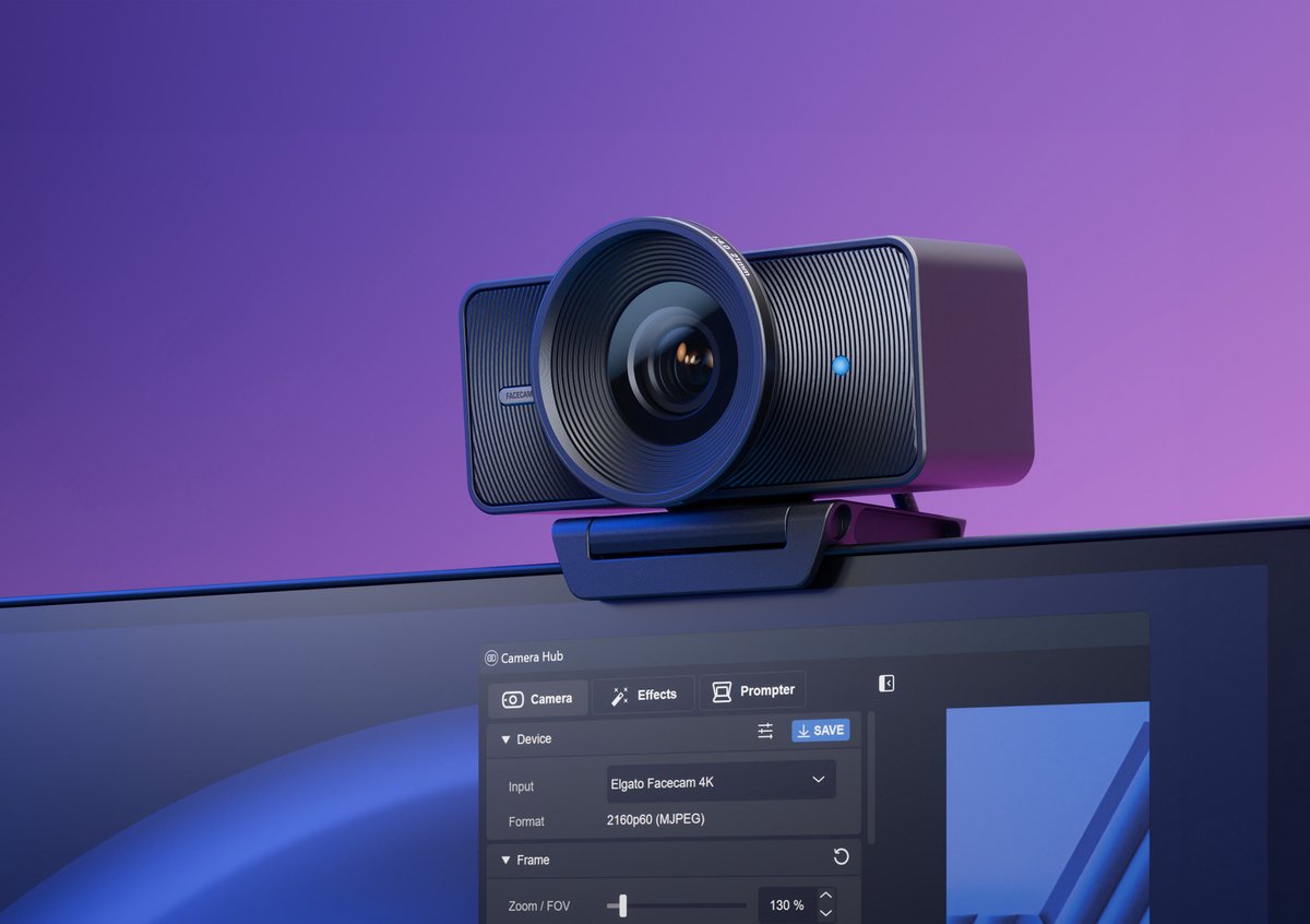 Elgato Facecam 4K Webcam Usb-C Zwart - afbeelding 3
