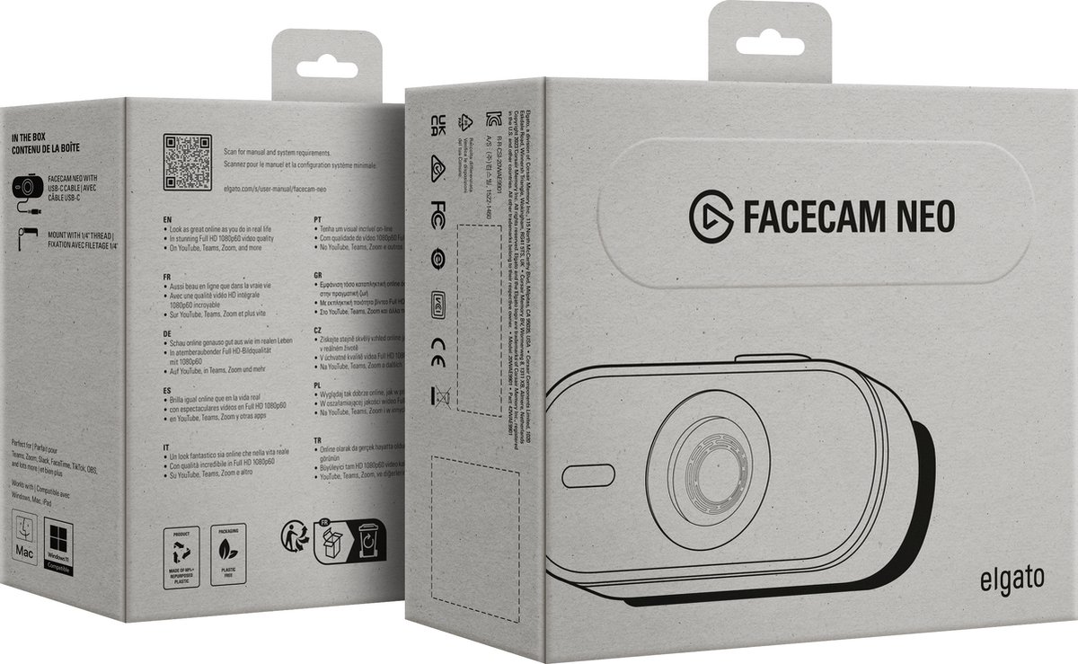 Elgato Facecam Neo Webcam 2 Mp 1920 X 1080 Pixels Usb-C Wit - afbeelding 7