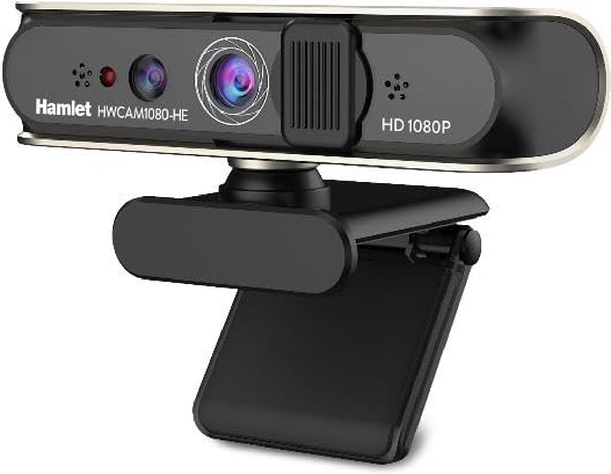 Hamlet Hwcam1080-He Webcam 2 Mp 1920 X 1080 Pixels Usb 2.0 Zwart - afbeelding 2