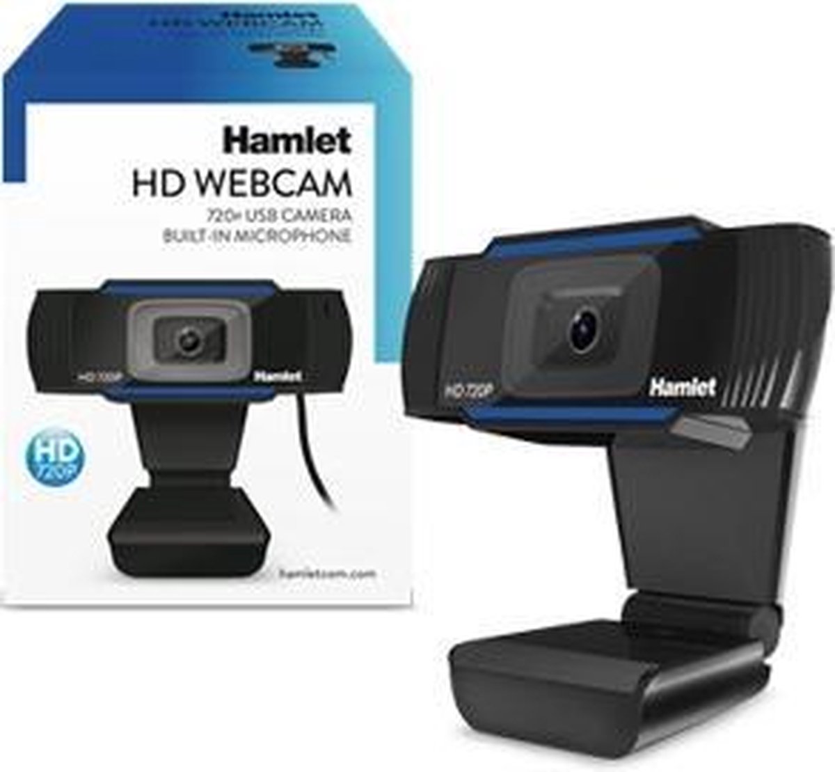Hamlet Hwcam720 Webcam 2 Mp 1280 X 720 Pixels Usb Zwart - afbeelding 4