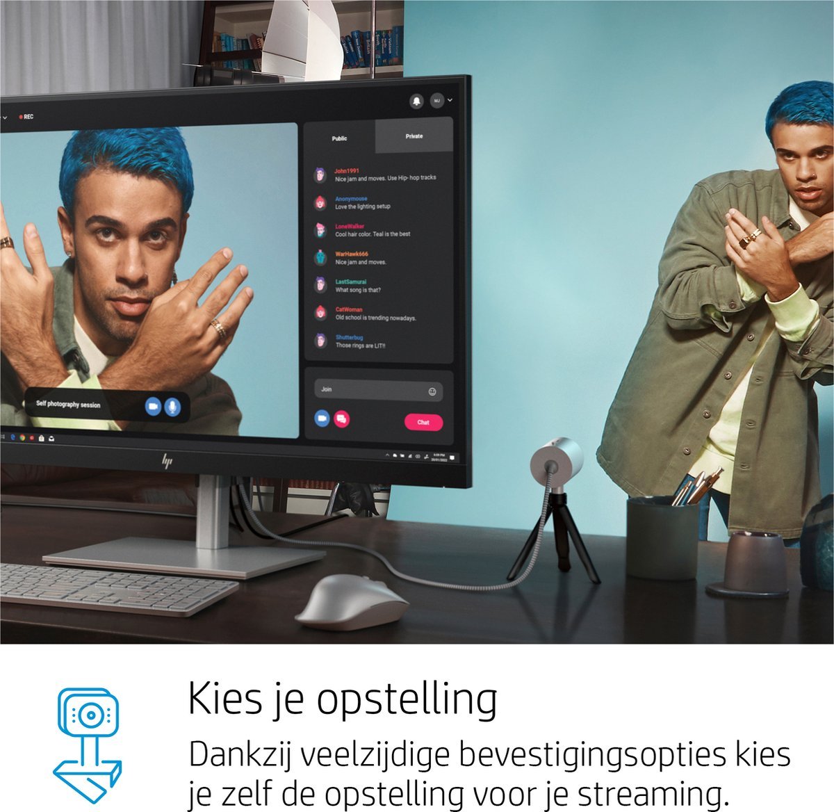 HP Hp 950 - 4K Pro Webcam - Zilver