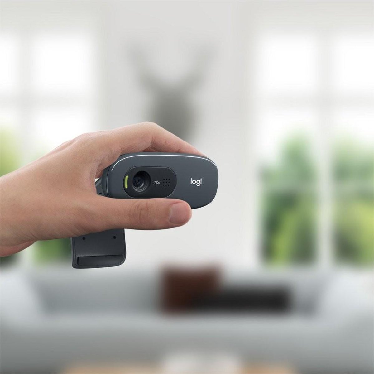 Logitech C270 - 720P Hd Webcam - 3Mp - Grijs - afbeelding 6