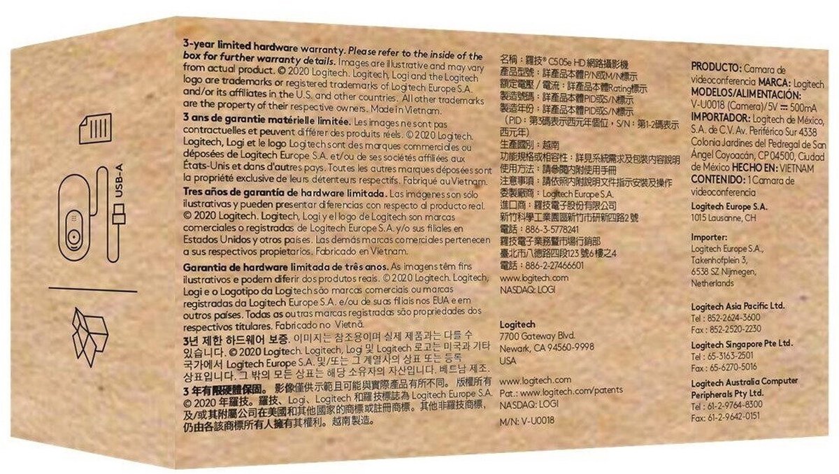 Logitech C505E Webcam 1280 X 720 Pixels Usb Black - afbeelding 8