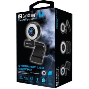 Sandberg 134-21 Webcam 2 Mp 1920 X 1080 Pixels Usb 2.0 Zwart - afbeelding 4