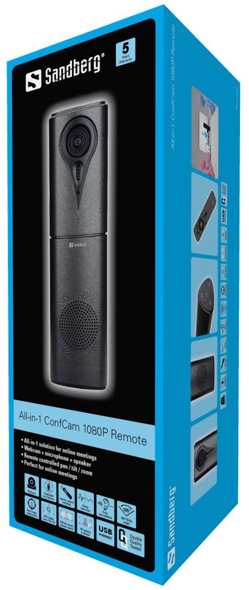 Sandberg All-In-1 Confcam 1080P Remote Full Hd-Webcam 1920 X 1080 Pixel - afbeelding 10