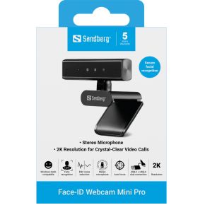 Sandberg - Webcam - 5 Mp 2592 X 1944 Pixels - Usb-C -Zwart - afbeelding 6